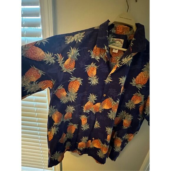 Rare Vintage Paradise Found for L.L.Bean Hawaiian Short Sleeve Button Down XL - Picture 3 of 5